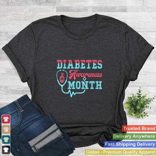 In November We Wear Blue Butterflies Diabetes Awareness T Shirt 1 2