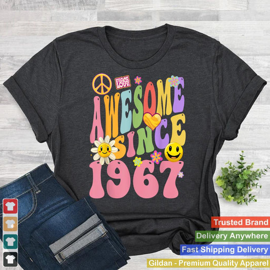 1967 Birthday Vintage Hippie Retro Awesome since 1967