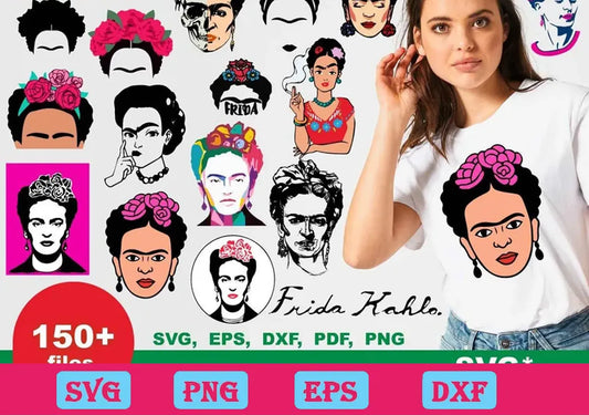 150+ Frida Kahlo SVG