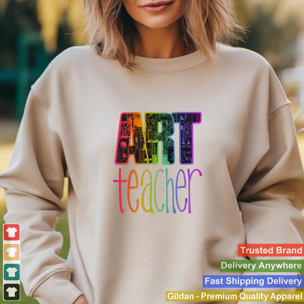 Art-Teacher-Supplies-Doodle-in-Rainbow-Color-Art-Teacher-Christmas-T-Shirt