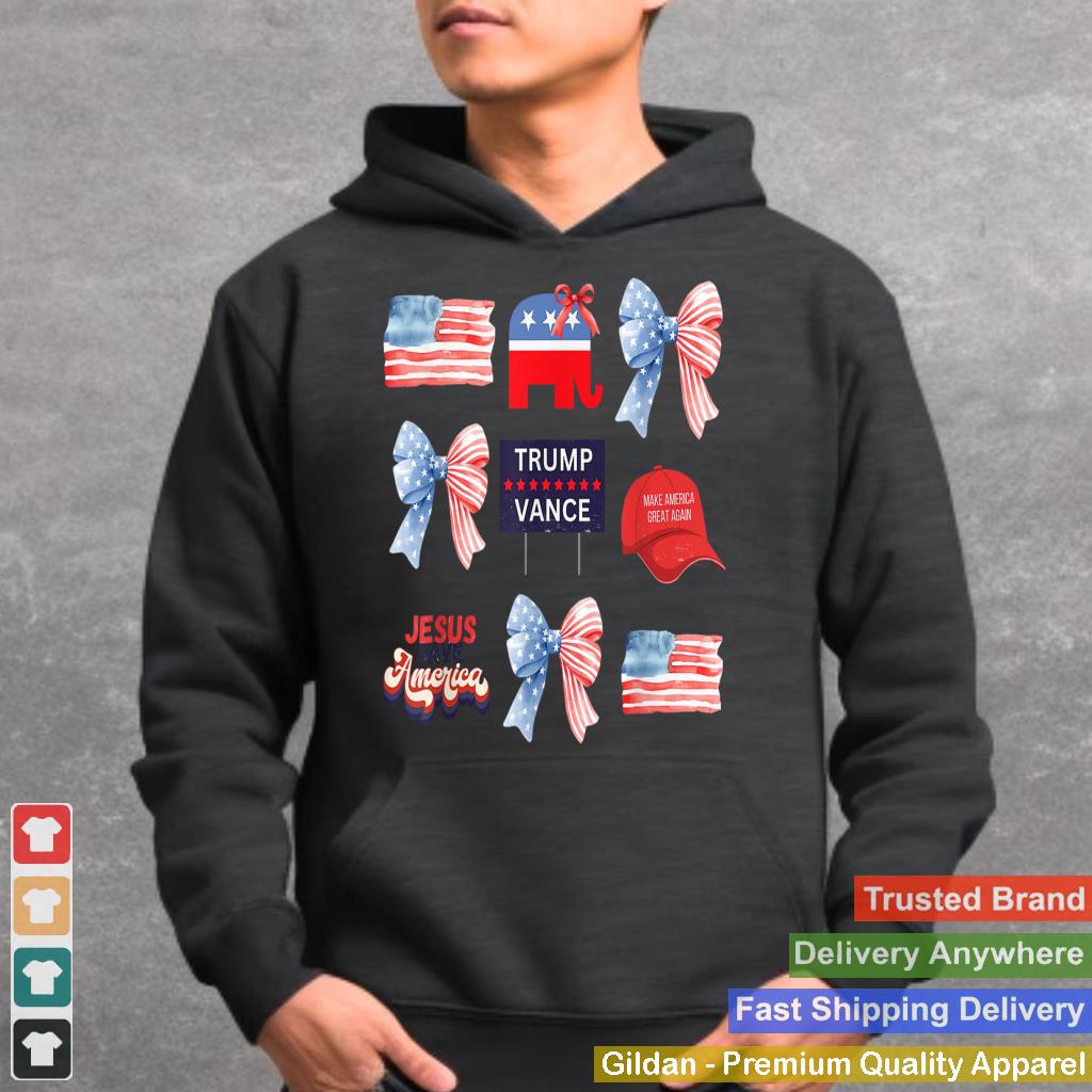 Trump Vance Bow Coquette Vote Presidential 2024 Election Sweatshirt