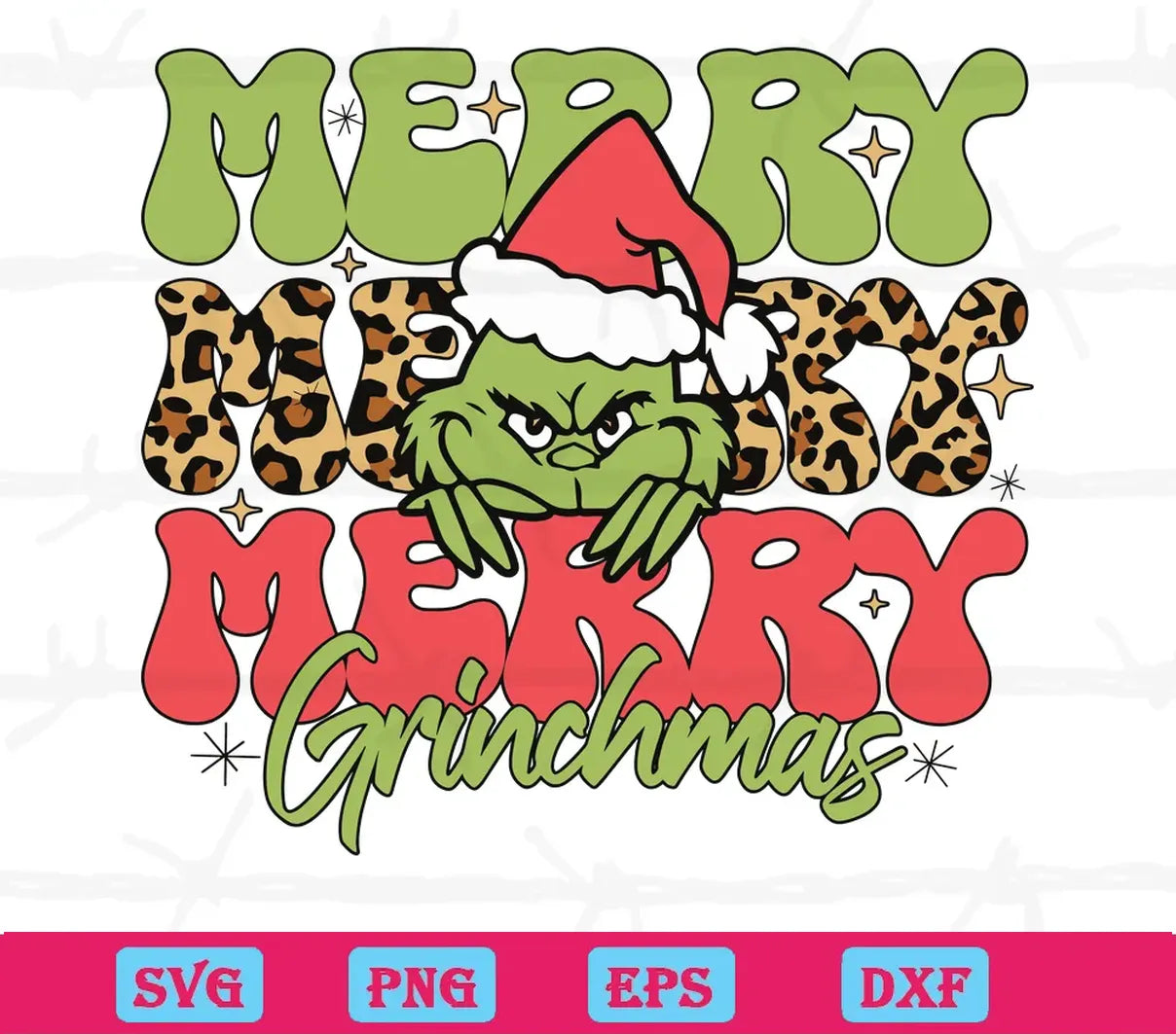 Cute Merry Grinchmas Santa Hat, Svg Png Dxf Eps