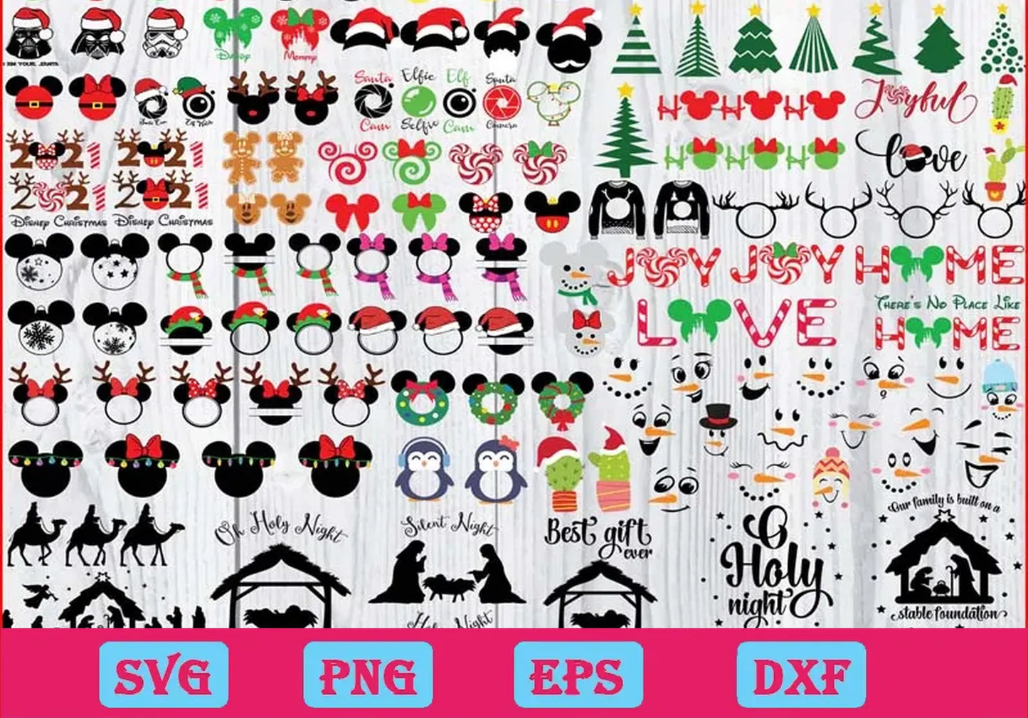 Disney Christmas Svg Bundle