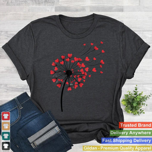 Valentine's Day Dandelion With Hearts Romantic Couples