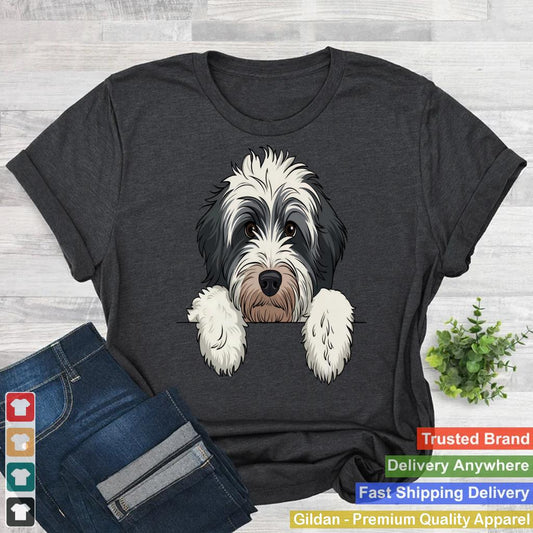 Cute Bernedoodle Peeking Doodle Puppy Dog Lover Men Women