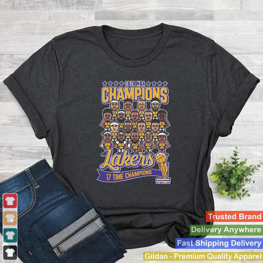 2020 NBA Champions Los Angeles Lakers 17 Time Champions shirt