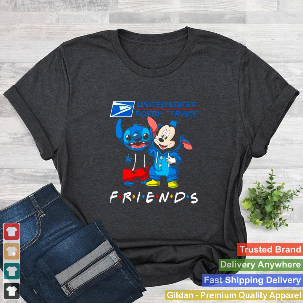 Baby Stitch And Mickey Mouse Friends With United States Postal Service shirt