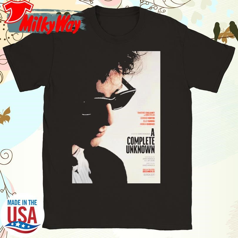 Official For A Complete Unknown The Bob Dylan Biopic Starring Timothee Chalamet Releasing In Theaters On December 25 T-Shirt