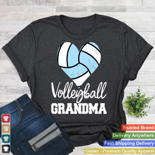 Volleyball Grandma Heart Funny Heartfelt Love Volleyball