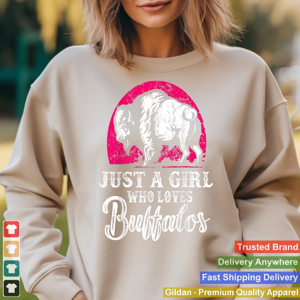 Just A Girl Who Loves Buffalos T-Shirt Cute Buffaloes Gift