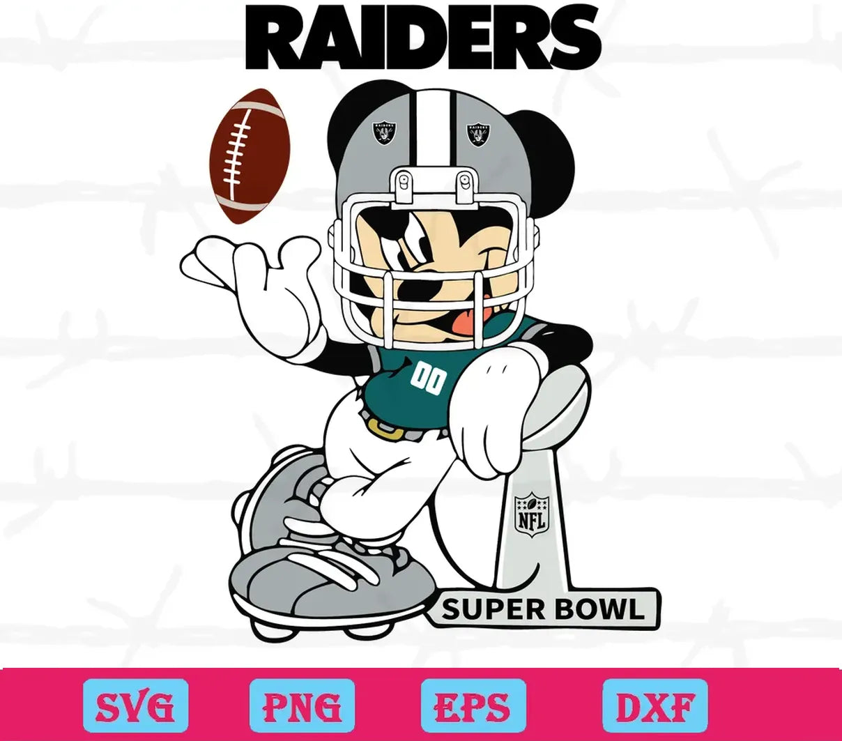 Mickey Mouse Las Vegas Raiders, Digital Files