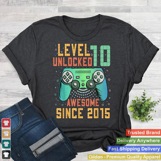 Level 10 Unlocked 10th Birthday 10 Year Old Boy Gifts Gaming