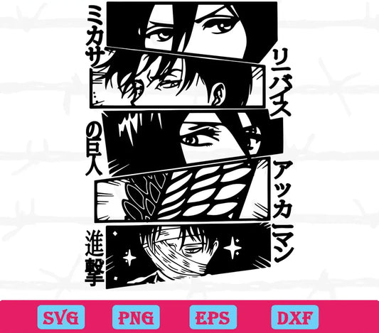 Attack On Titan Characters Svg