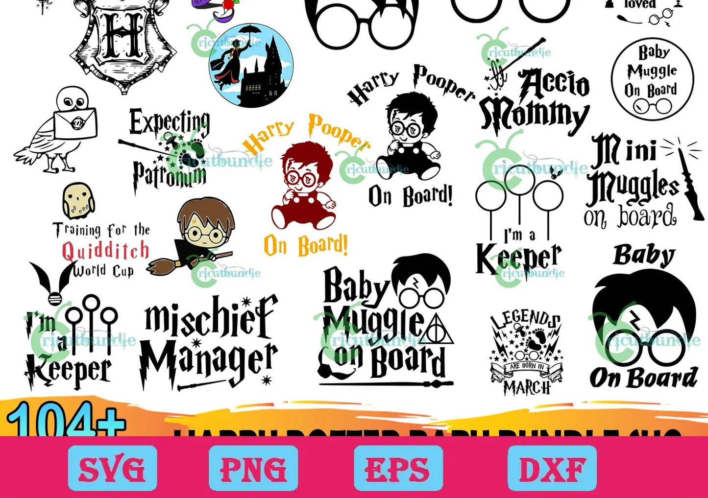 104+ Harry Potter Baby Svg Bundle