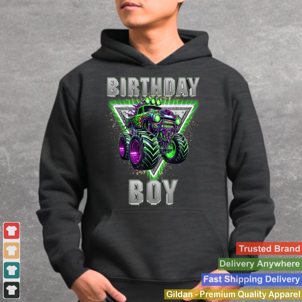 Birthday Boy Monster Truck Are My Jam Bday Party Kids Boys