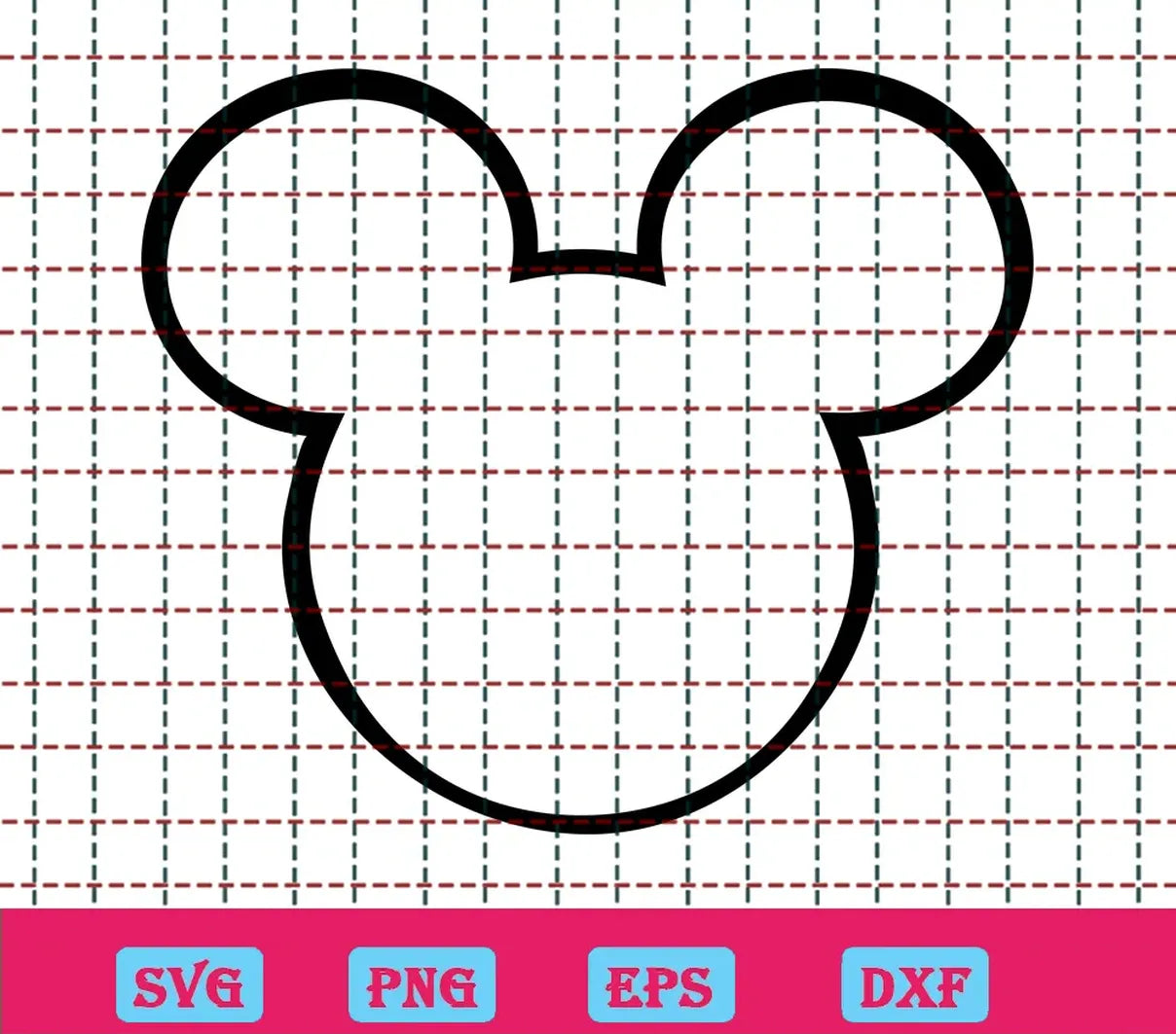 Free Mickey Head Outline Svg