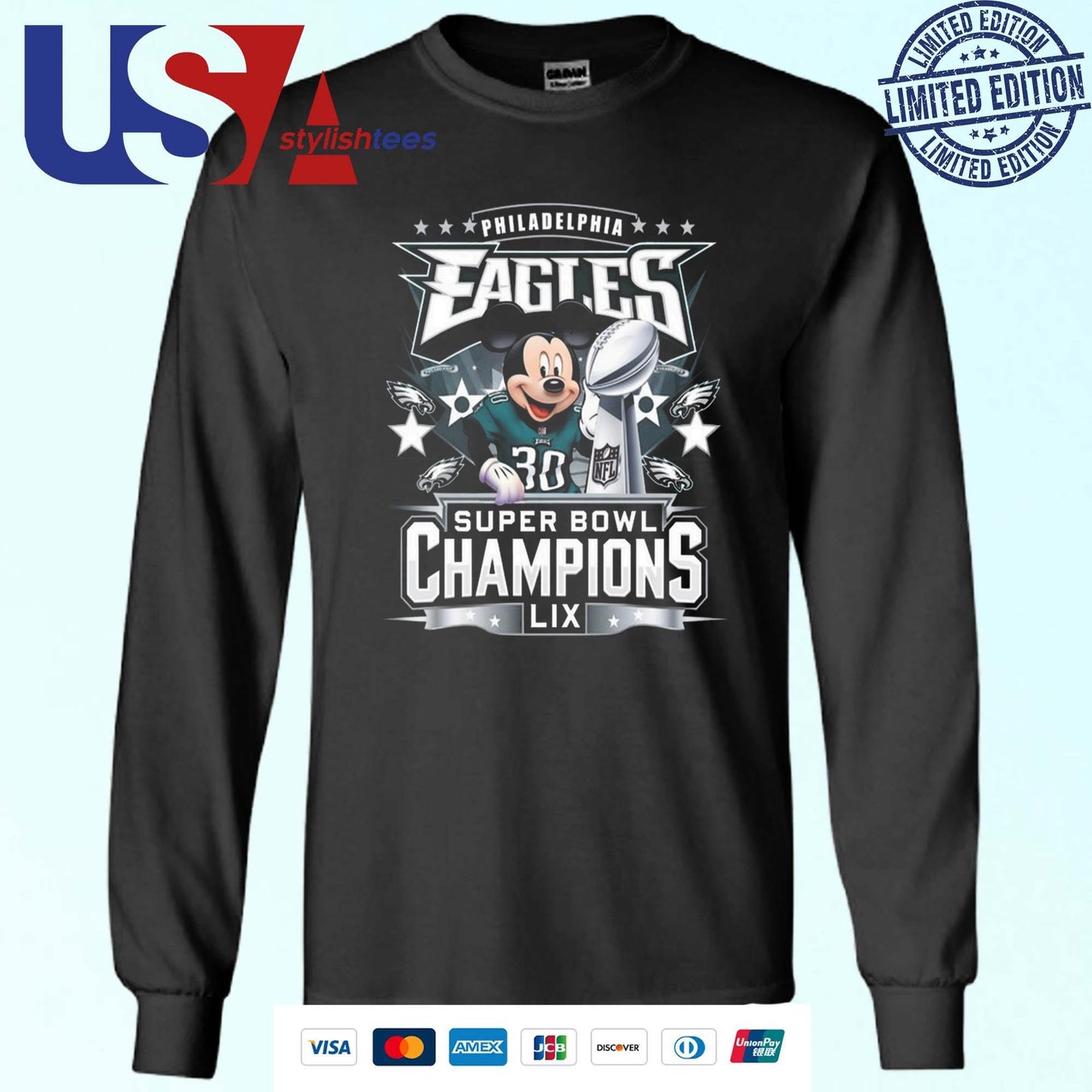 Philadelphia Eagles X Mickey Super Bowl Champions LIX 2025 Shirt