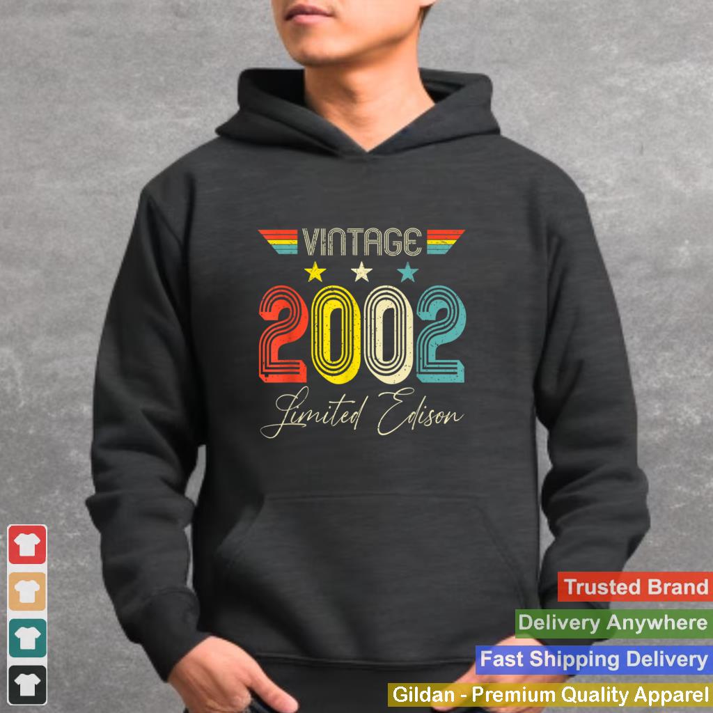 20 Years Old Vintage 2002 20th Birthday Gift Limited Edition T Shirt B0B1BTK9XW