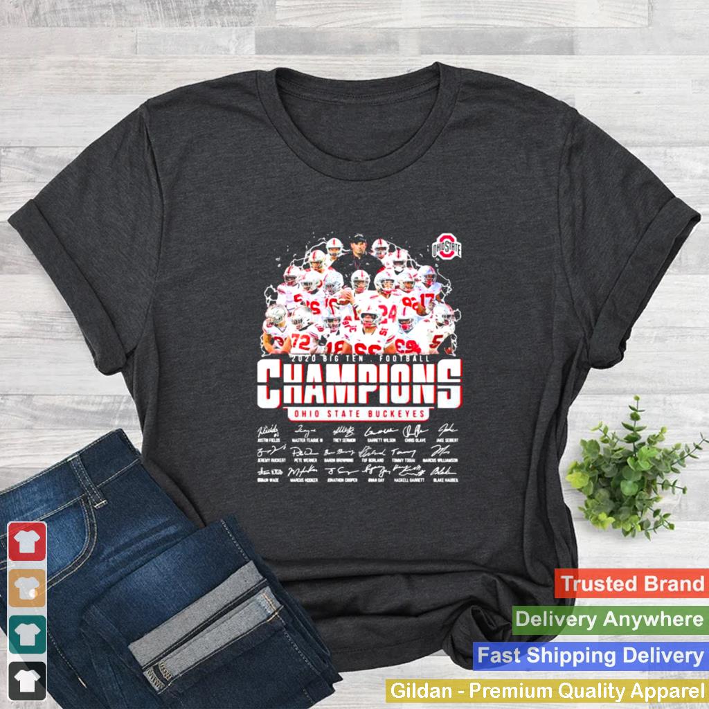 2020 Big Ten Football Champions Ohio State Buckeyes Signature shirt