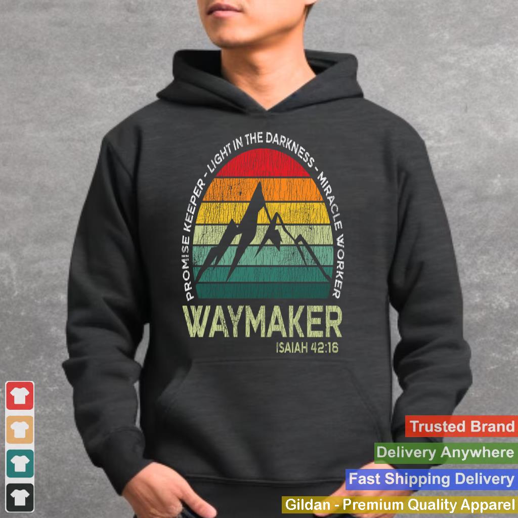 Vintage Waymaker Promise Keeper Miracle Worker Christian Pullover Hoodie