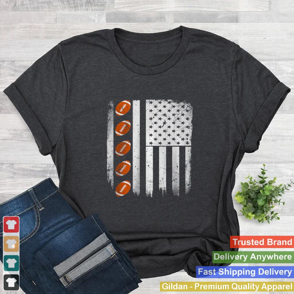 American Flag Football Team Retro Football Lover T Shirt