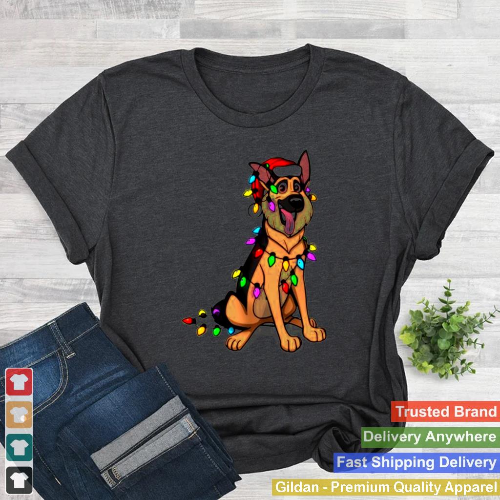 Animated-German-Shepherd-Merry-Christmas-shirt