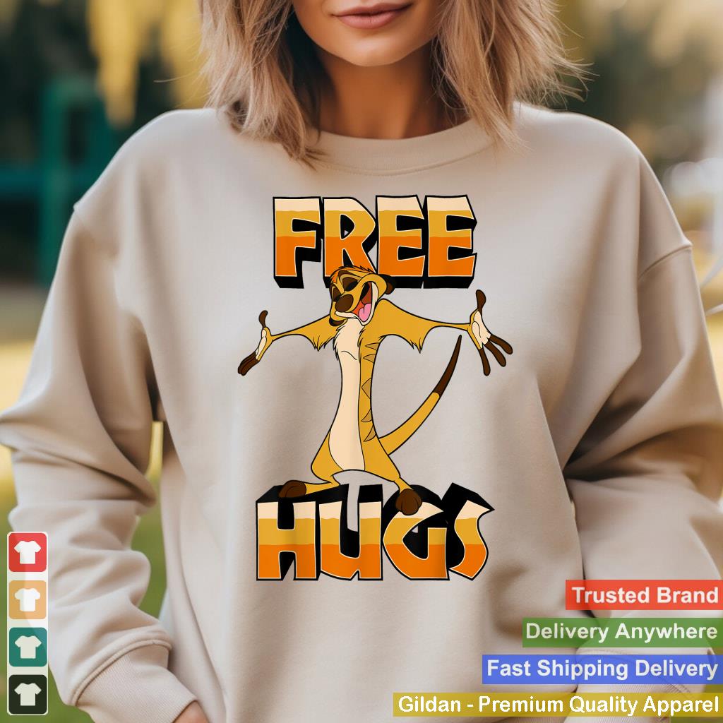 Disney The Lion King Timon Free Hugs Retro Vintage Logo