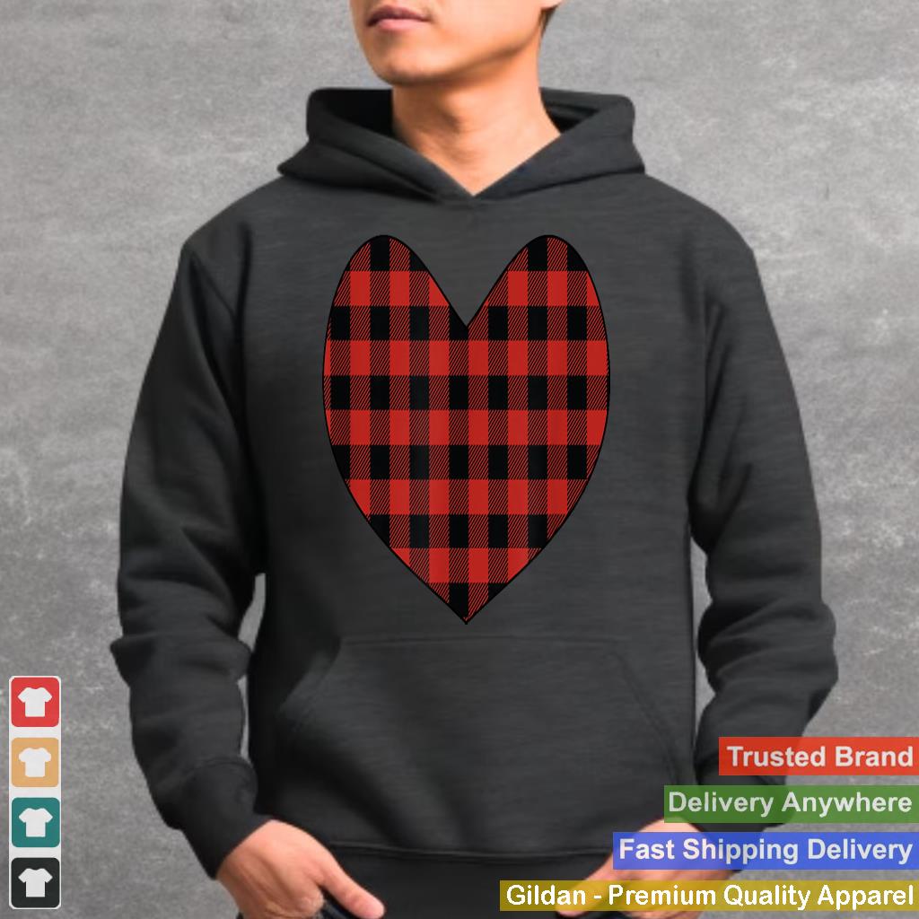 Valentine's Day Shirt, Buffalo Plaid Heart Shirt