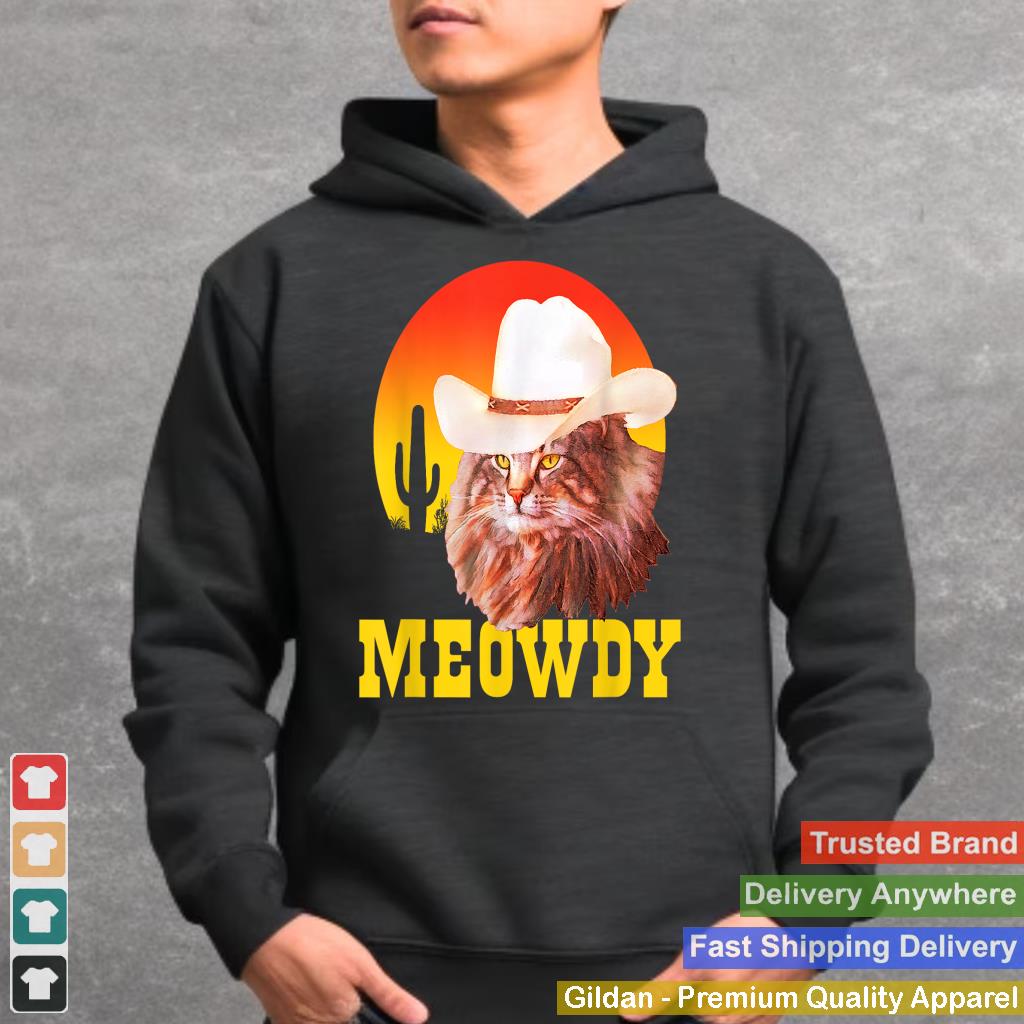 Meowdy! Funny Country Music Cat Cowboy Hat Vintage