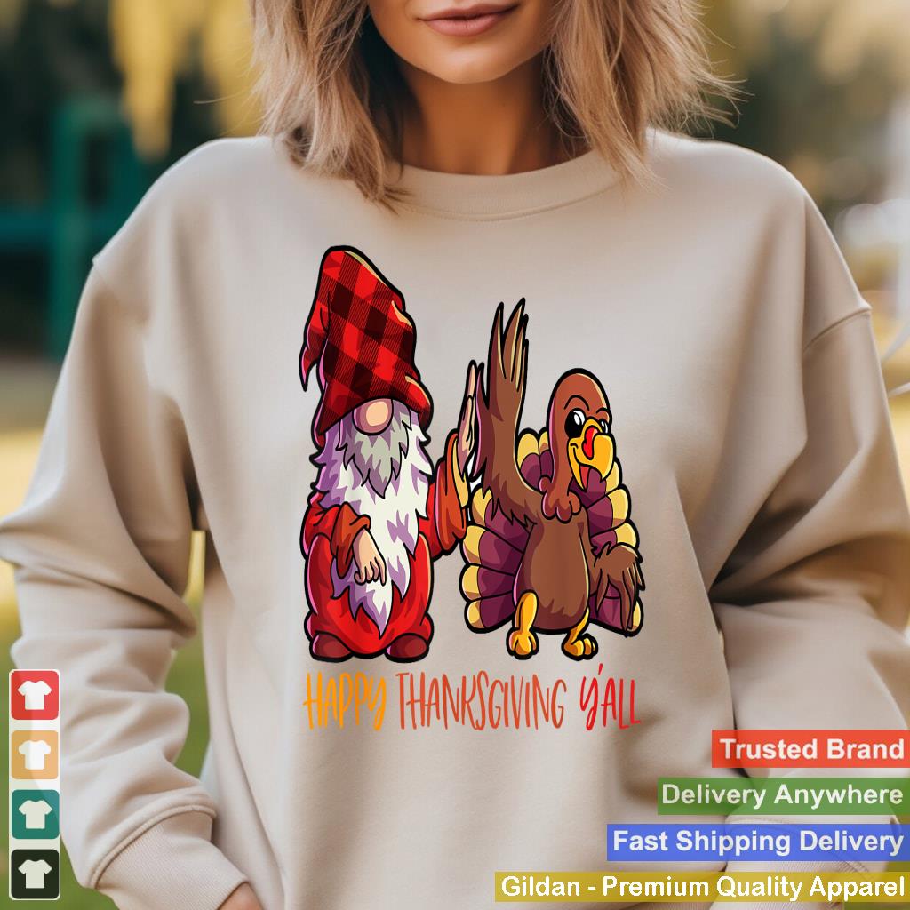 Gnome Thanksgiving Shirt Women Buffalo Plaid Kids Turkey