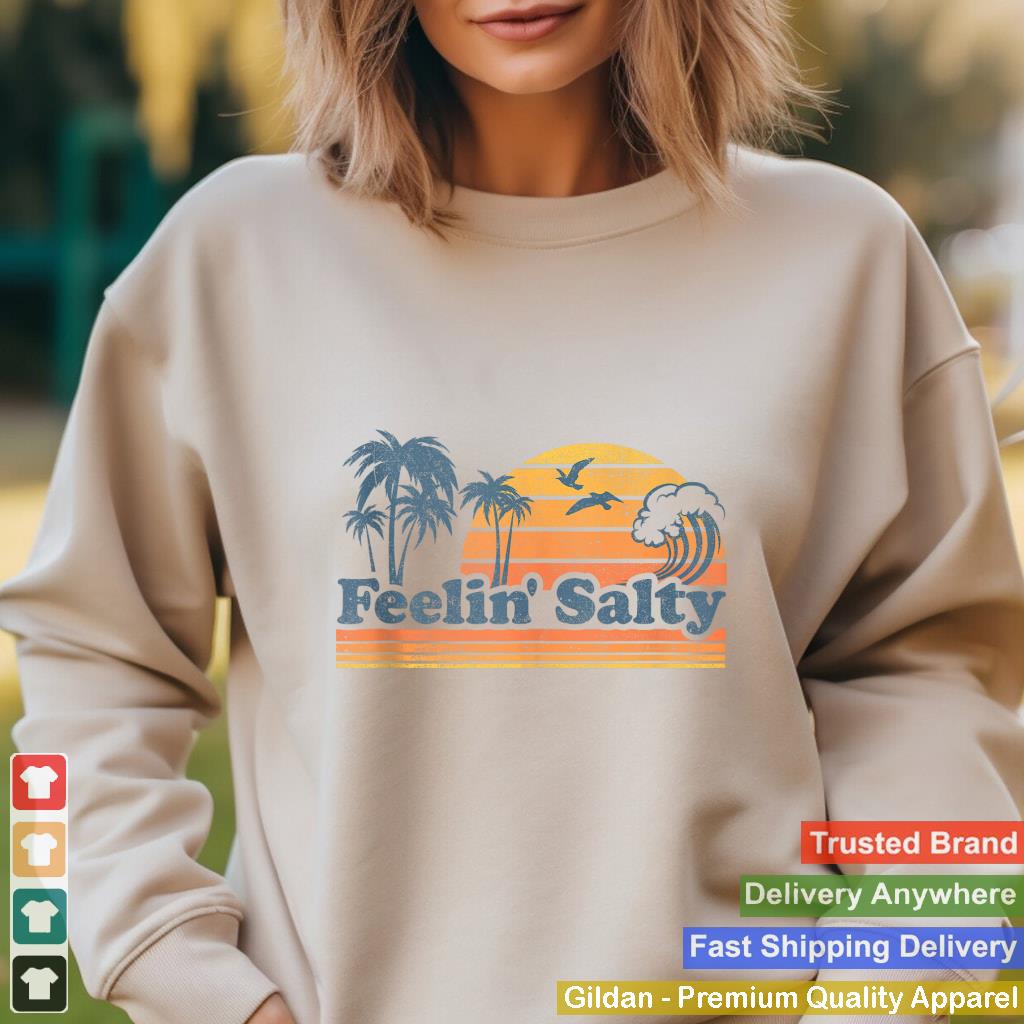 Funny Feelin Salty Beach Summer Vacation Vintage 70's Retro Tank Top