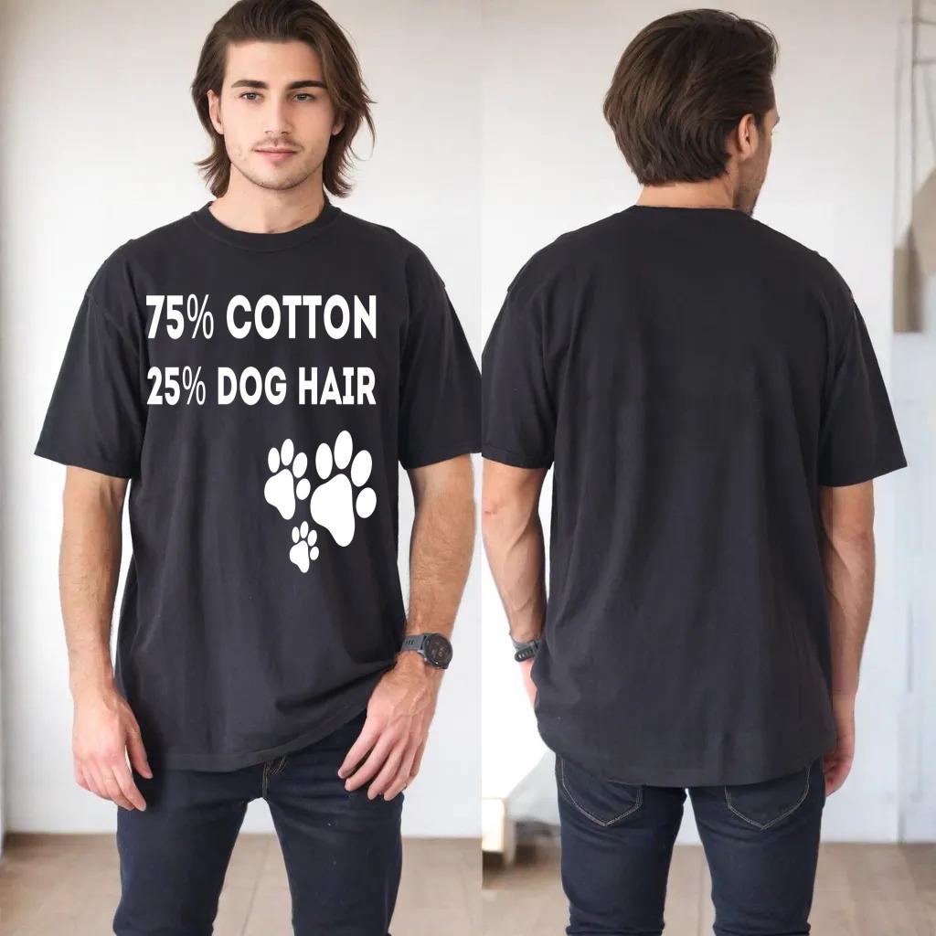 75 Percent Cotton Dog Hair Funny Dog Owners Pet Puppy