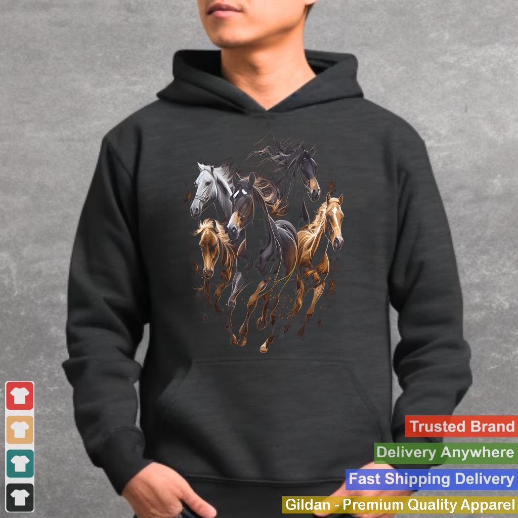 Horses Collage Horse Lover Graphic for Men Women Boys Girls