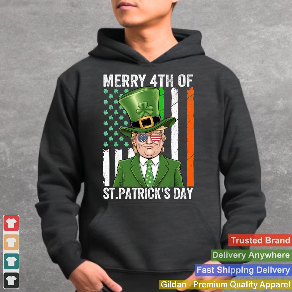 Merry 4th Of St Patrick's Day Trump Leprechaun Hat Funny