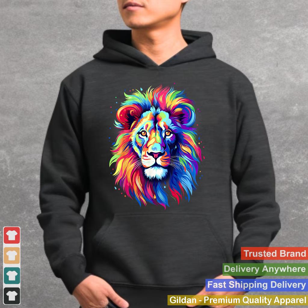 Colorful Lion Spirit Animal Multicolor Art Leo Lion