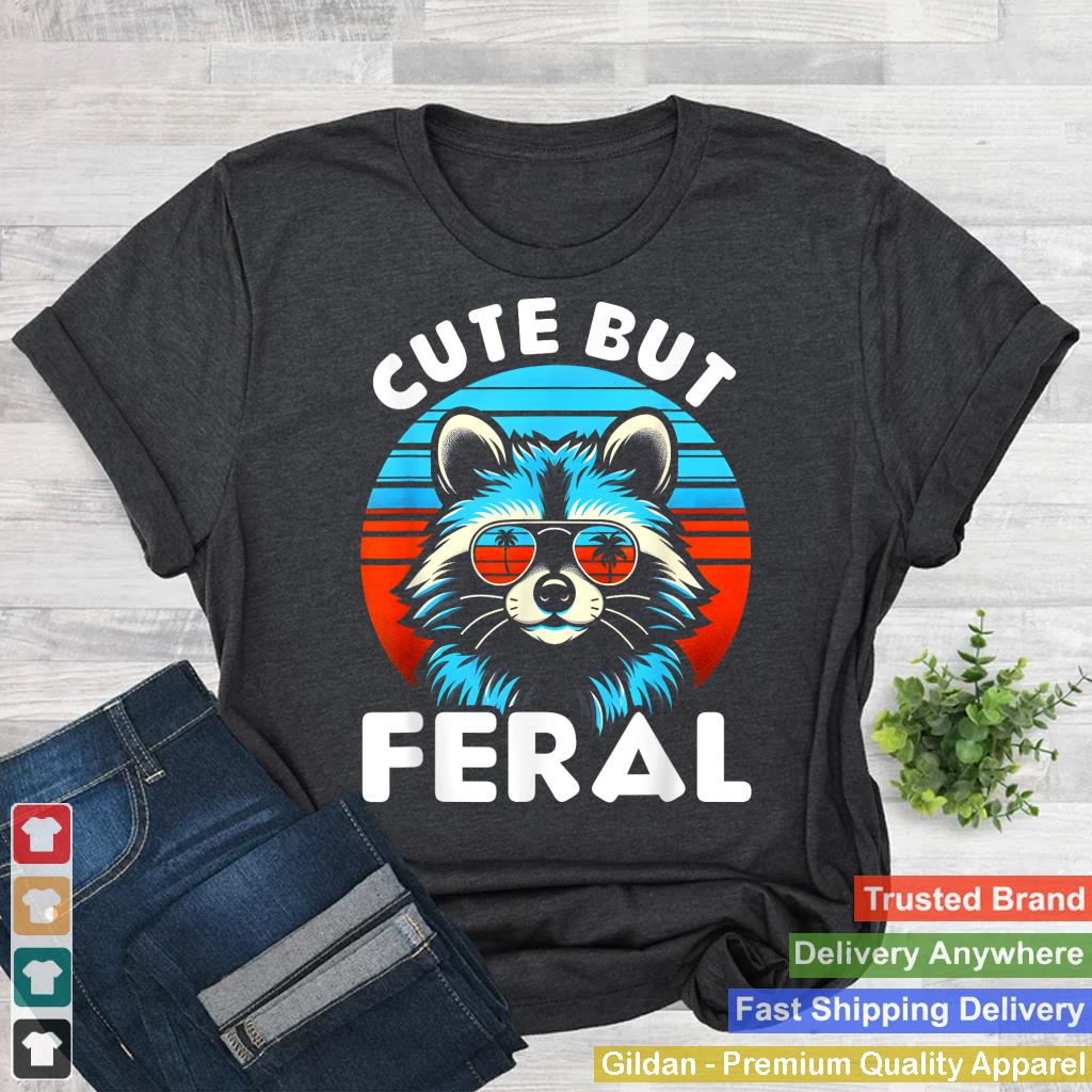 Cute But Feral Funny Colorful Racoon With Sunglasses Racoon