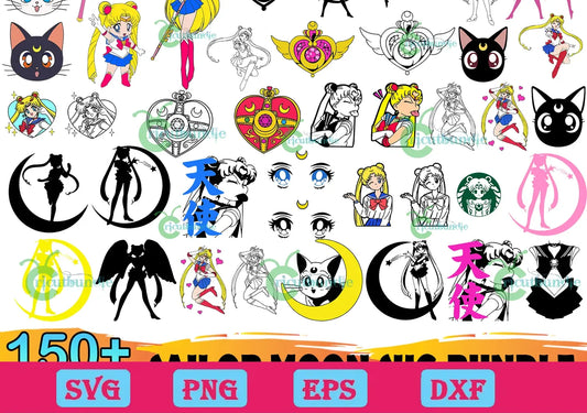 150+ Sailor Moon Bundle Svg