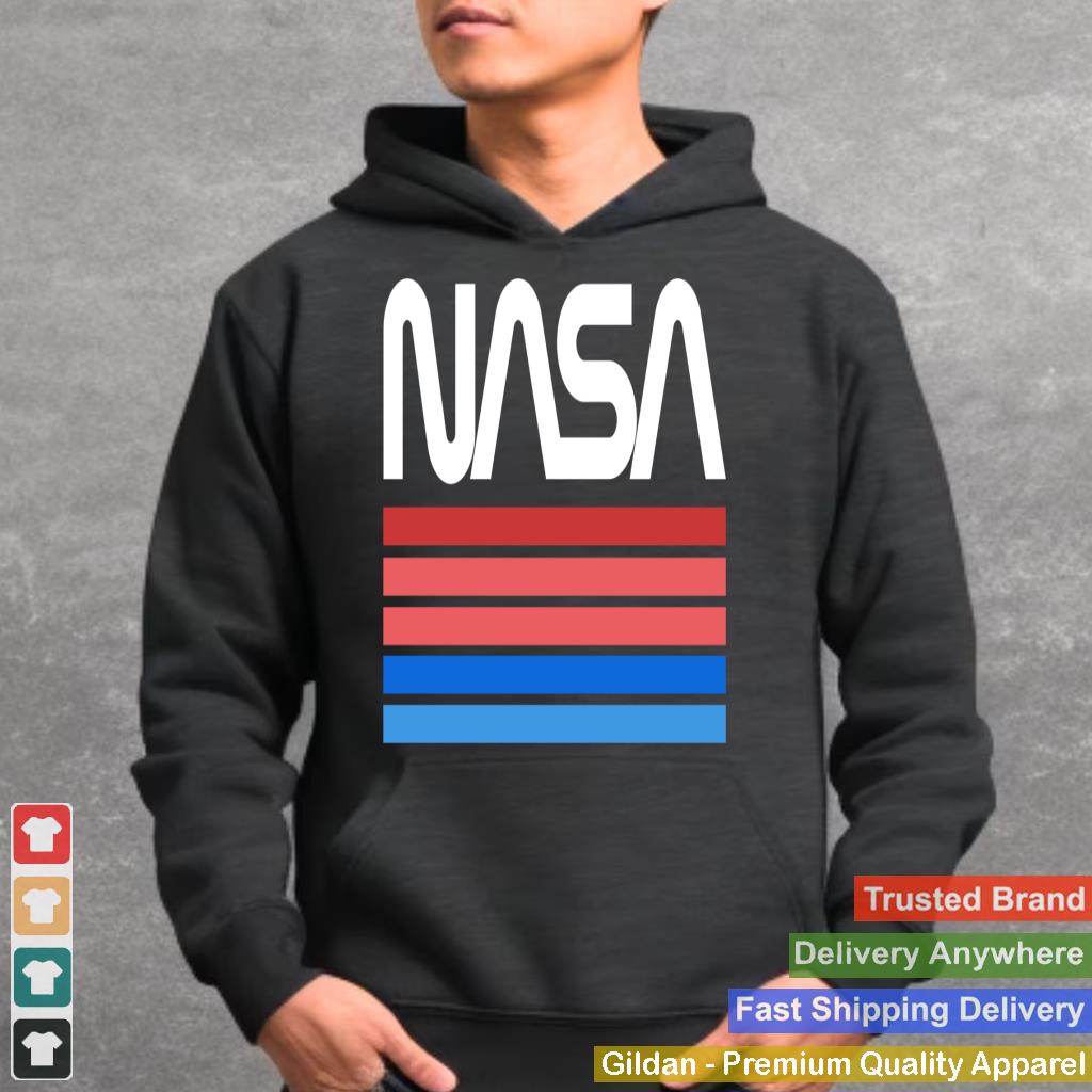 NASA Vintage Retro stripe Worm Logo