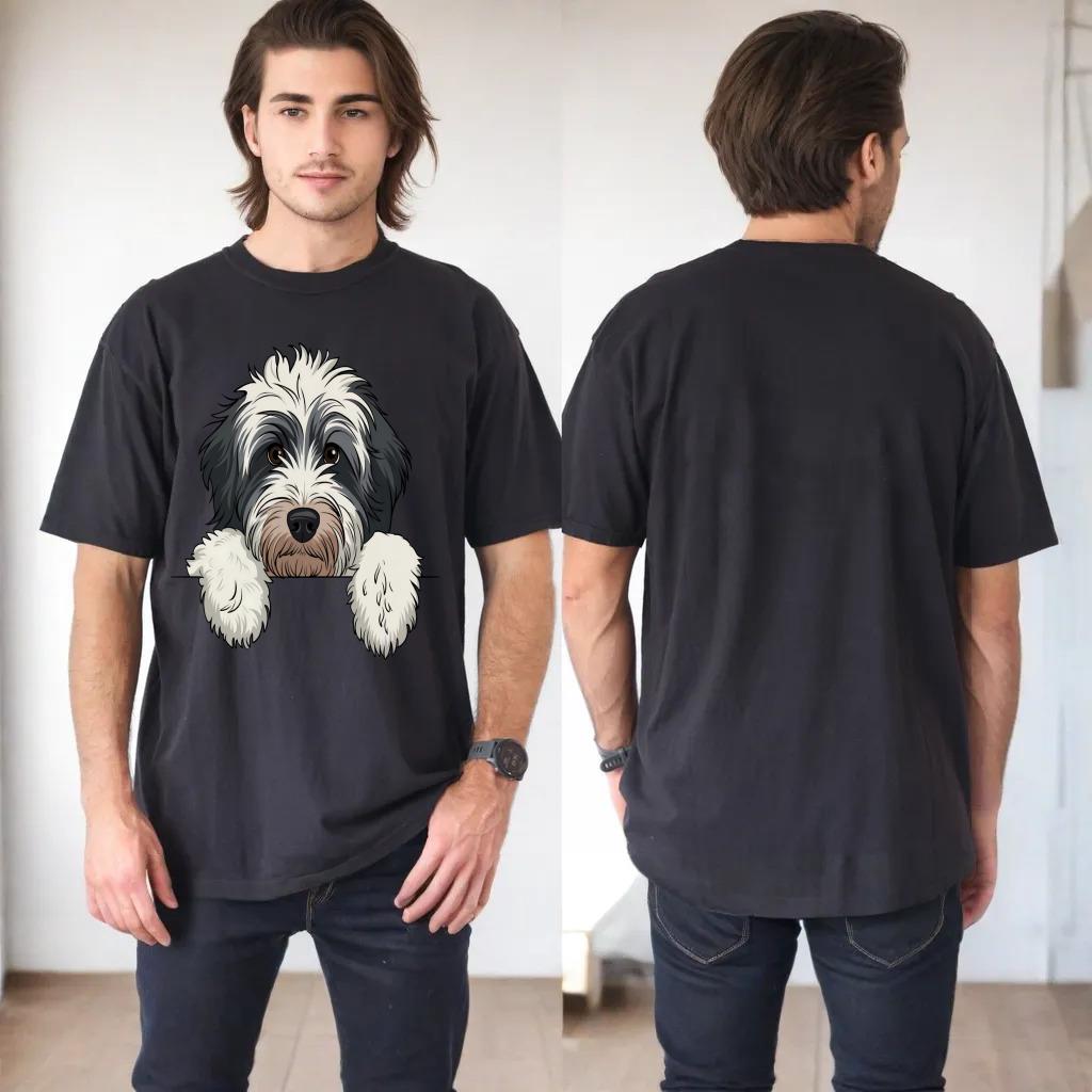 Cute Bernedoodle Peeking Doodle Puppy Dog Lover Men Women