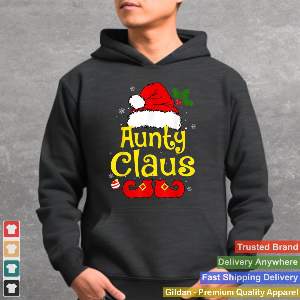 Aunty Claus Shirt Christmas Pajama Family Matching Xmas T Shirt 3