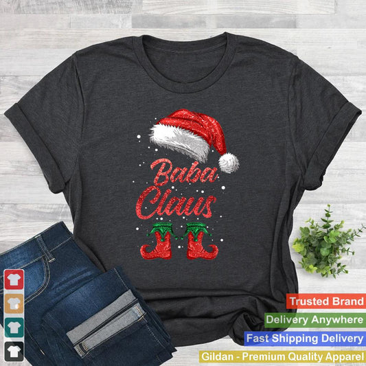 Baba Claus Matching Family Merry Christmas Santa Funny T Shirt