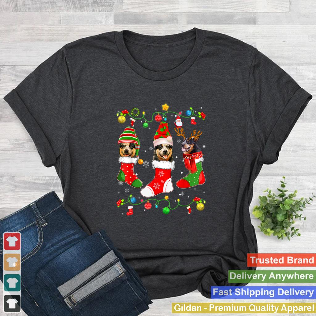 Australian Cattle Dog Christmas Lights Xmas Pajama Dog Lover T Shirt