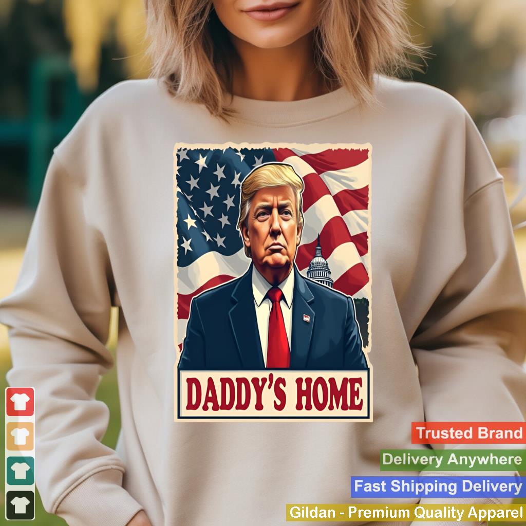 Trump Daddys Home White House USA American Flag Vintage_1