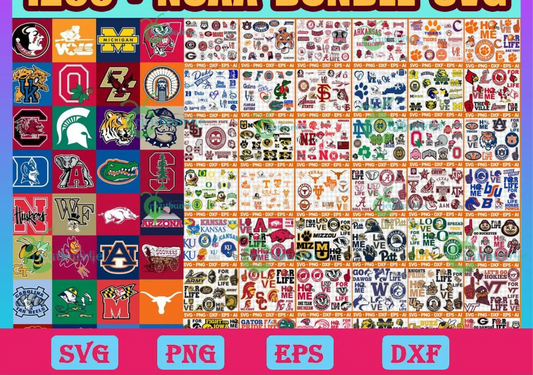 1200+ NCAA Team Bundle Svg