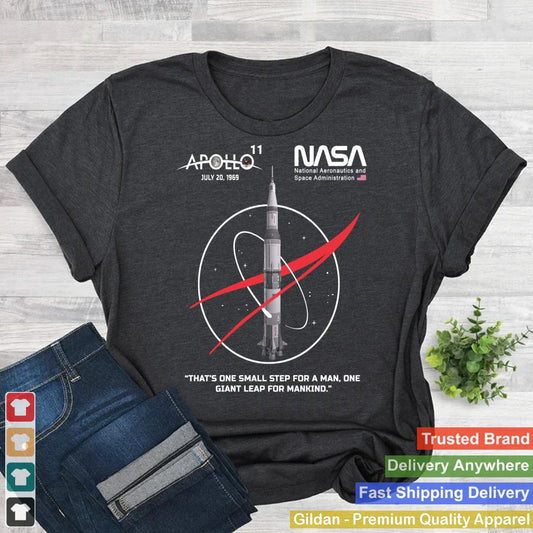 NASA Apollo 11 Mission Saturn V Rocket Worm Logo