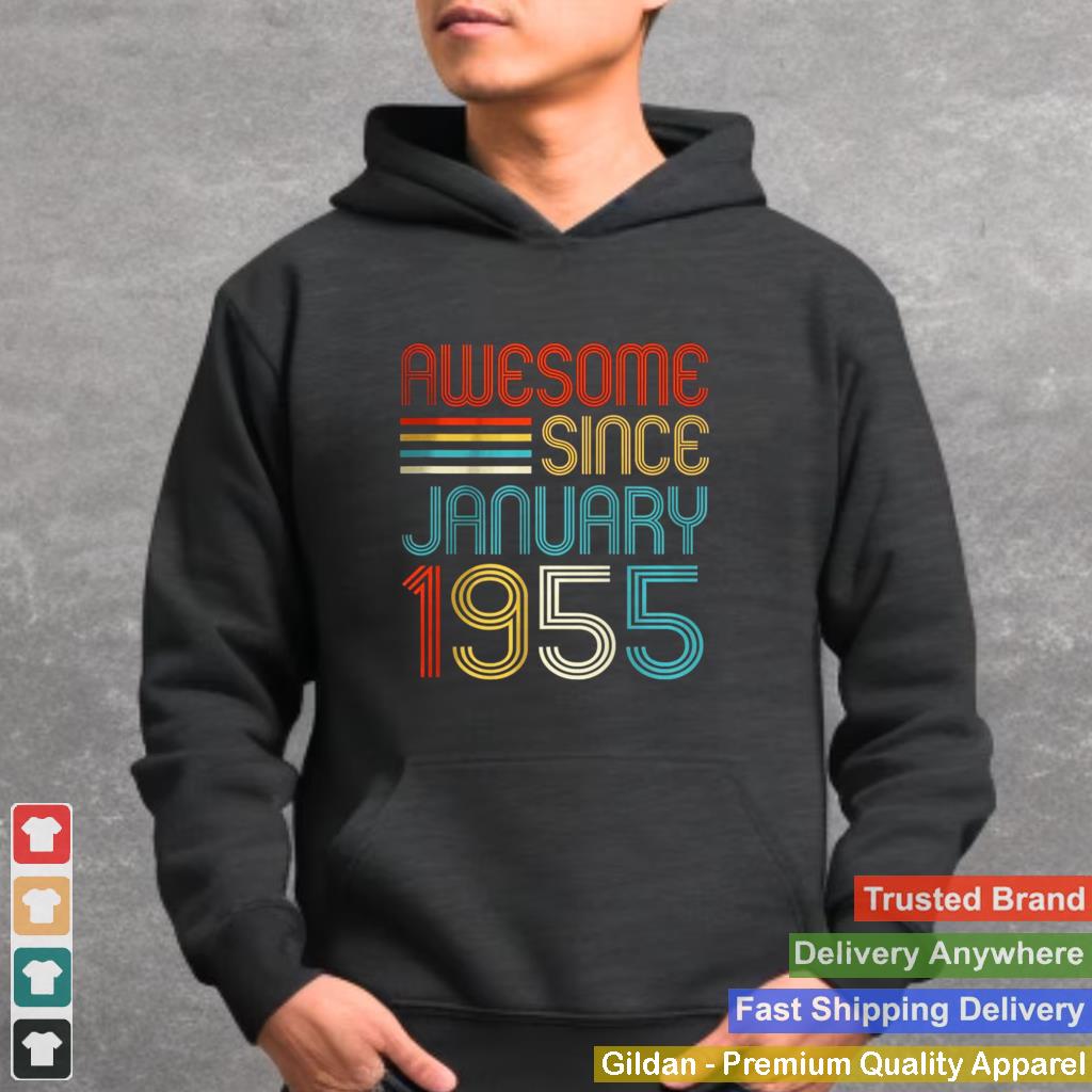 Awesome Since January 1955 67th Birthday Retro Shirt