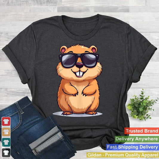 Happy Groundhog Day Ground Hog With Hat Animal Lover Tee Tank Top