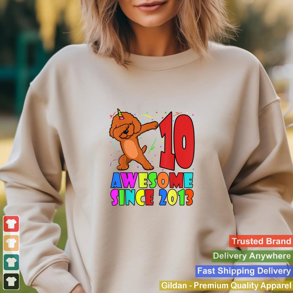 Awesome-Since-2013-Dabbing-Poodlecorn-10th-Birthday-Party-T-Shirt