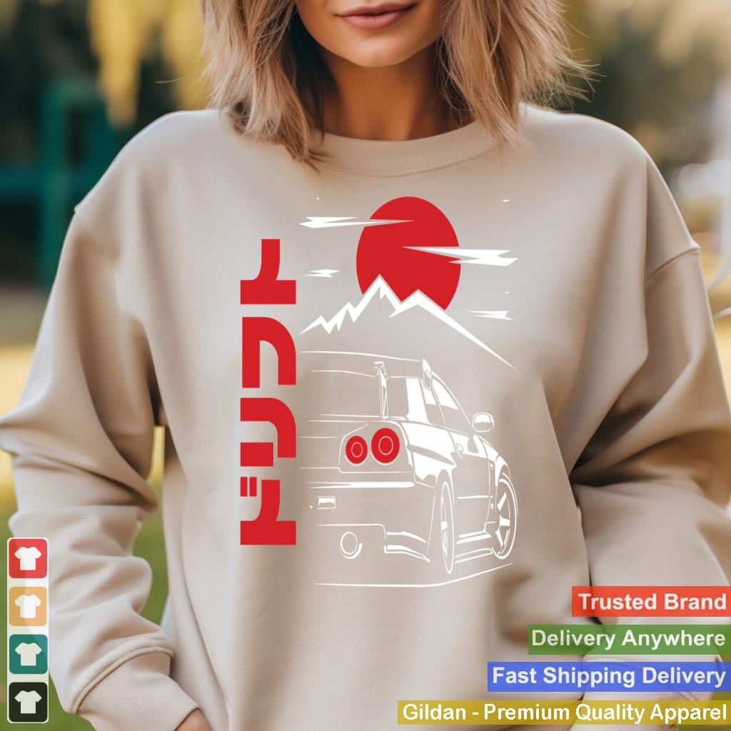 JDM Tokyo Japan Drift Race Car Tuning Retro Vintage Graphic Pullover Hoodie