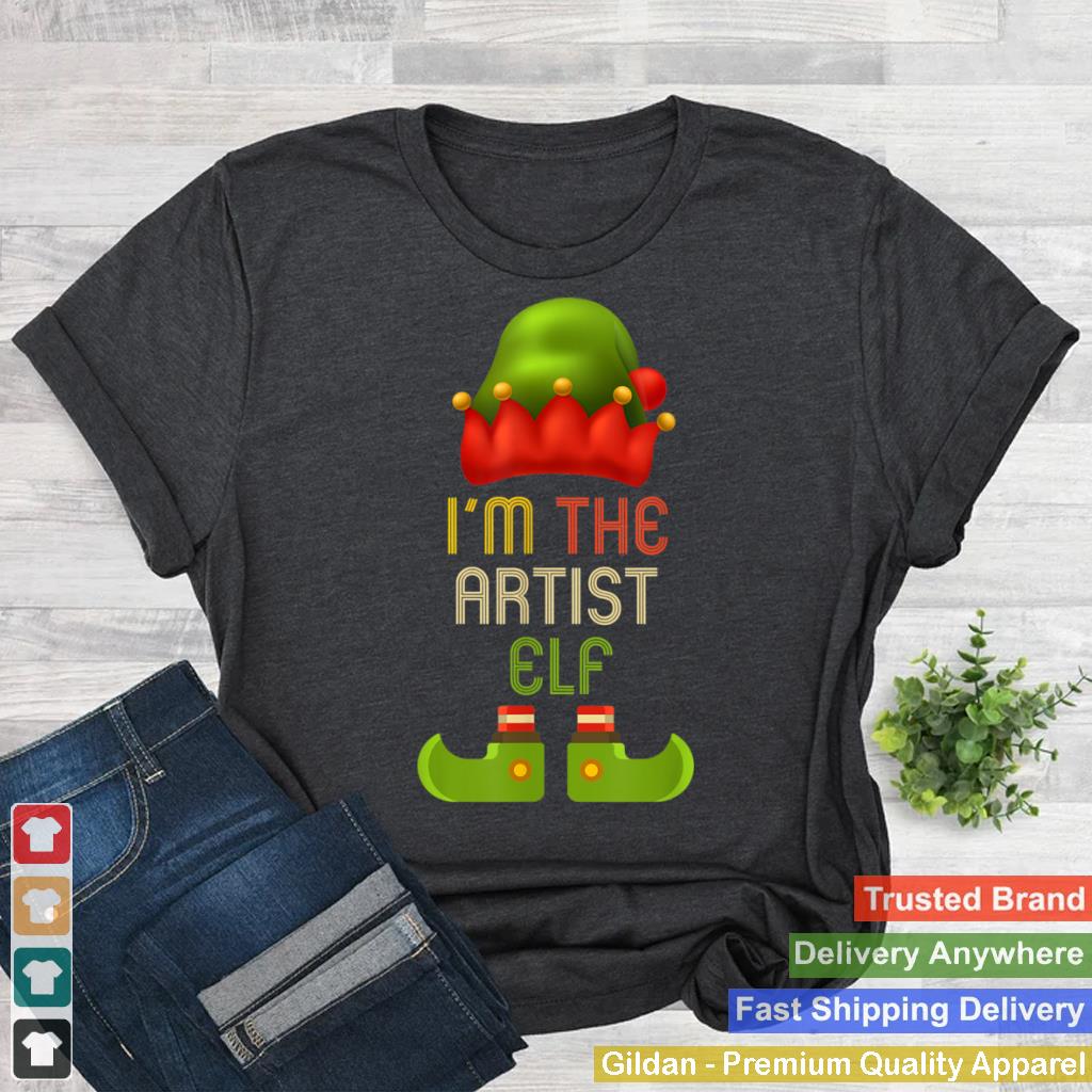 Artist Elf Christmas Matching Family Pajama Christmas T Shirt